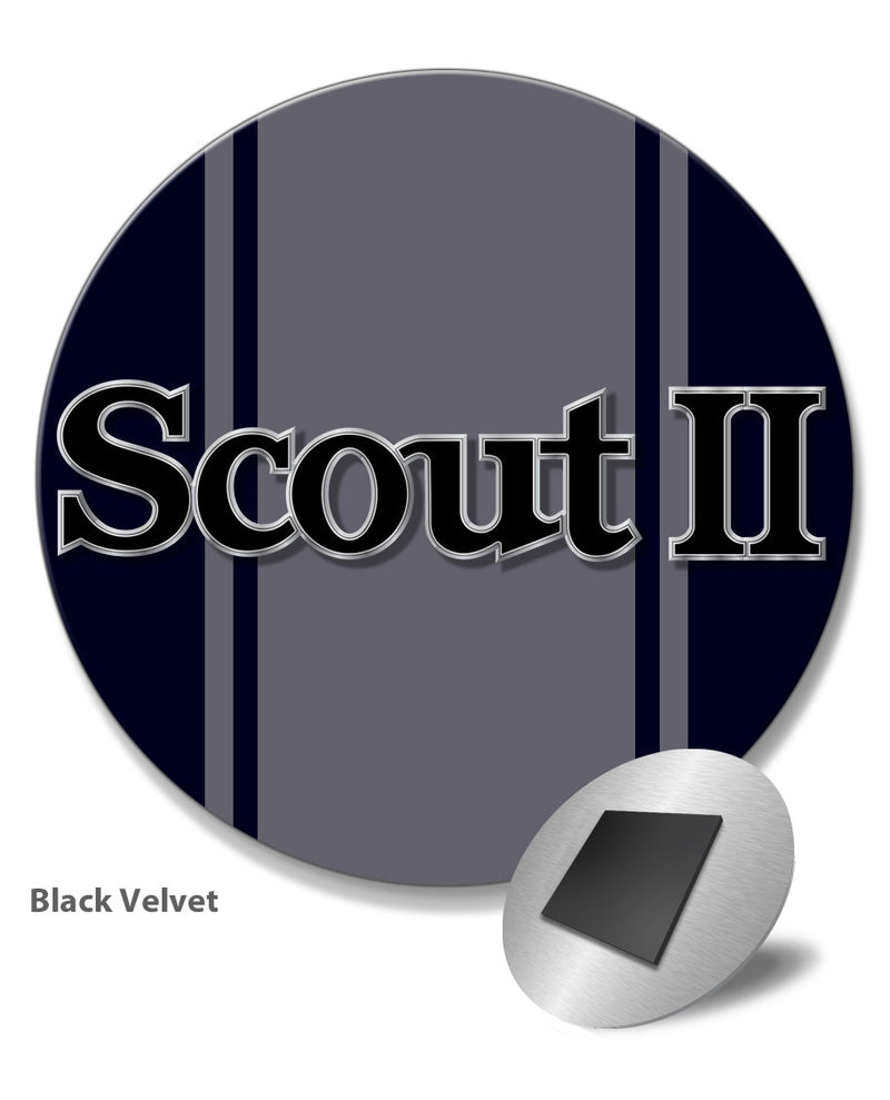 1971 - 1980 International Scout II Graphic Emblem Round Fridge Magnet