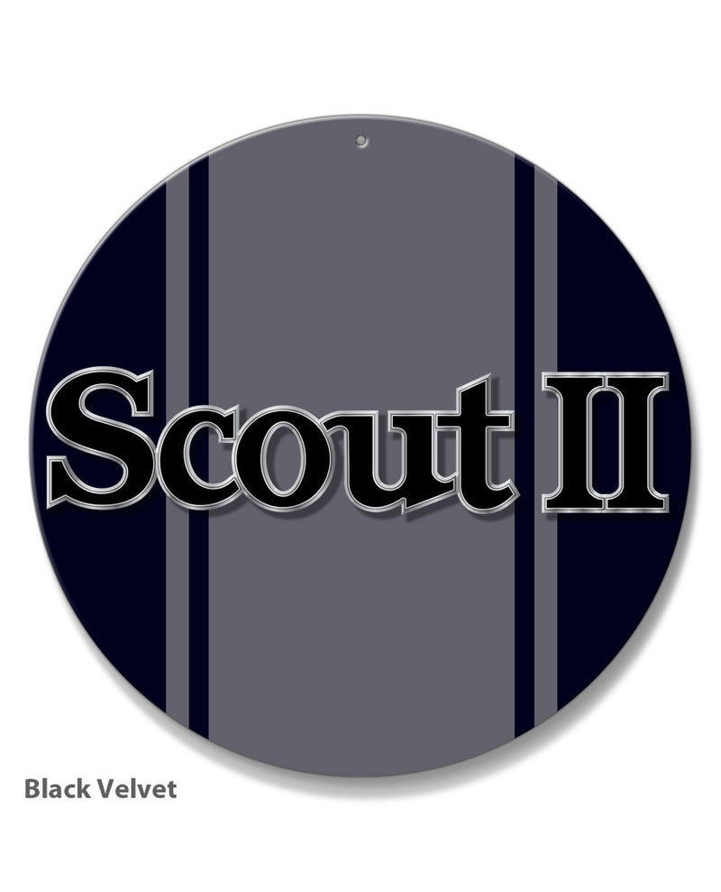 1971 - 1980 International Scout II Graphic Emblem Round Aluminum Sign