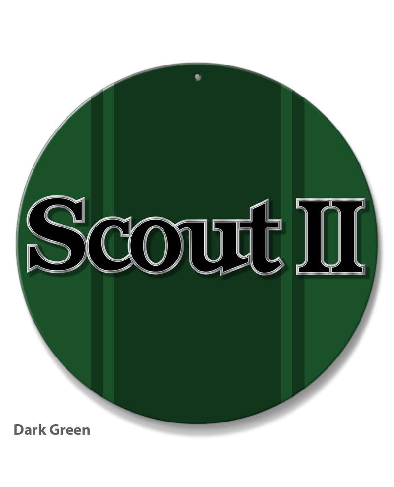 1971 - 1980 International Scout II Graphic Emblem Round Aluminum Sign