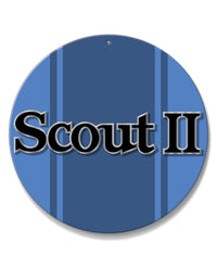 1971 - 1980 International Scout II Graphic Emblem Round Aluminum Sign