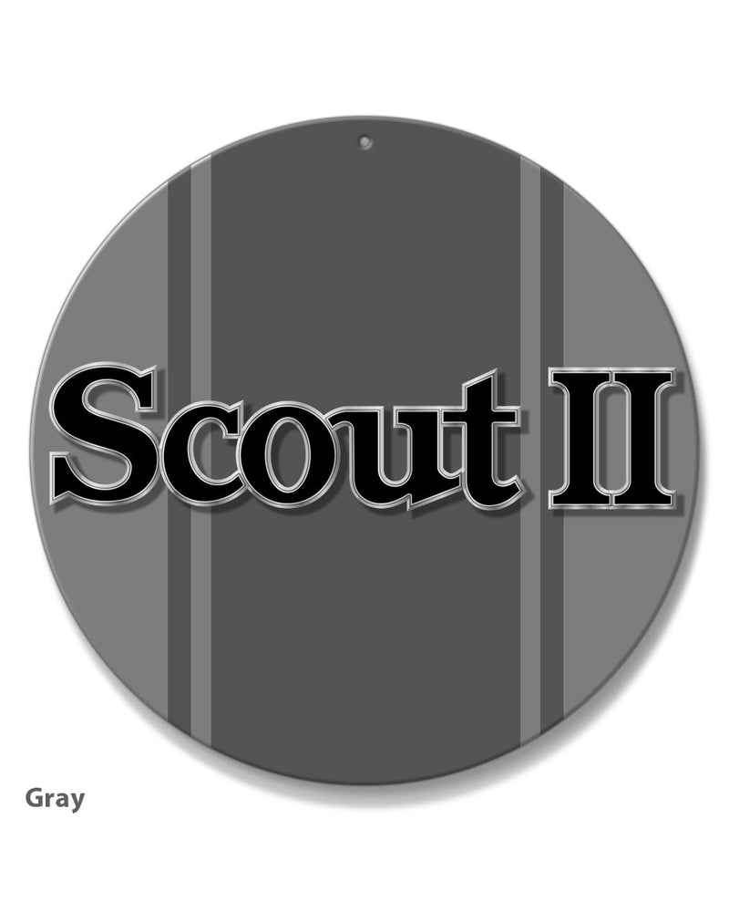 1971 - 1980 International Scout II Graphic Emblem Round Aluminum Sign