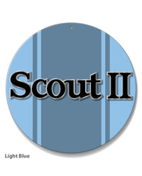 1971 - 1980 International Scout II Graphic Emblem Round Aluminum Sign
