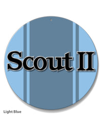 1971 - 1980 International Scout II Graphic Emblem Round Aluminum Sign