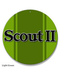 1971 - 1980 International Scout II Graphic Emblem Round Aluminum Sign