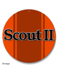 1971 - 1980 International Scout II Graphic Emblem Round Aluminum Sign