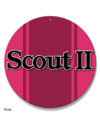 1971 - 1980 International Scout II Graphic Emblem Round Aluminum Sign