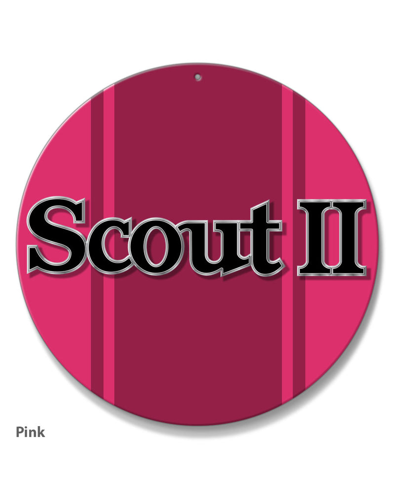 1971 - 1980 International Scout II Graphic Emblem Round Aluminum Sign