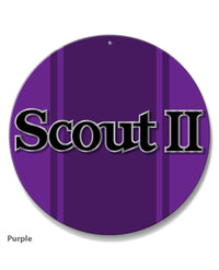 1971 - 1980 International Scout II Graphic Emblem Round Aluminum Sign