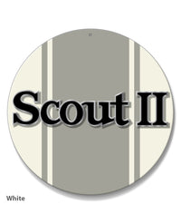 1971 - 1980 International Scout II Graphic Emblem Round Aluminum Sign