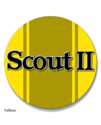 1971 - 1980 International Scout II Graphic Emblem Round Aluminum Sign