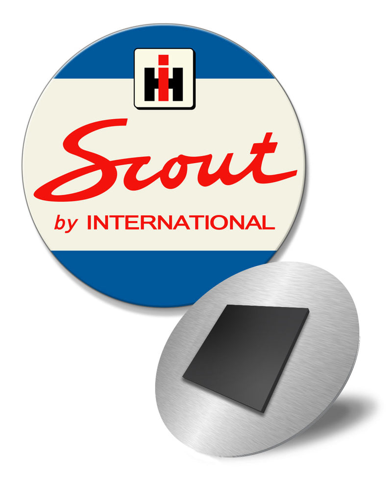 Scout By International Harvester Emblem Round Fridge Magnet