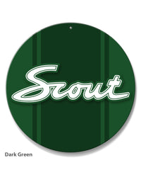 1960 - 1965 International Scout I Graphic Emblem Round Aluminum Sign