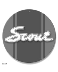 1960 - 1965 International Scout I Graphic Emblem Round Aluminum Sign