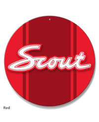 1960 - 1965 International Scout I Graphic Emblem Round Aluminum Sign