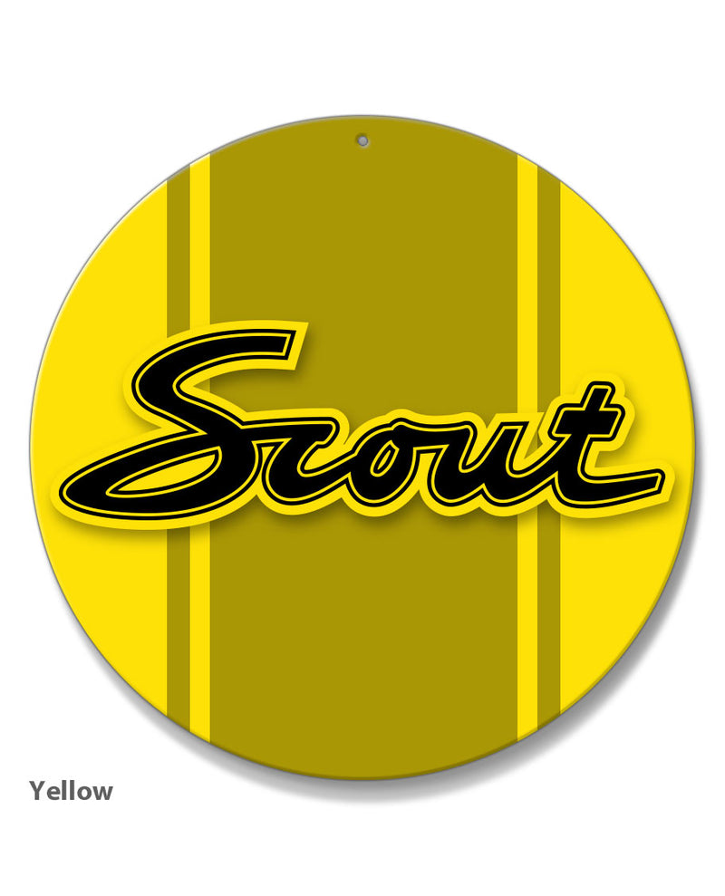 1960 - 1965 International Scout I Graphic Emblem Round Aluminum Sign