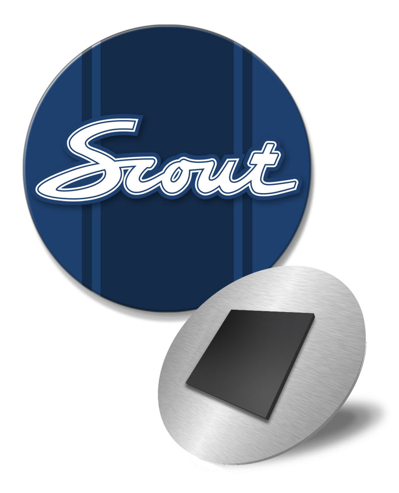 1960 - 1965 International Scout I Graphic Emblem Round Fridge Magnet