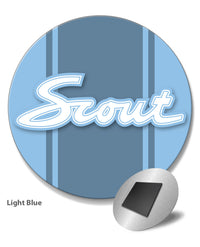 1960 - 1965 International Scout I Graphic Emblem Round Fridge Magnet