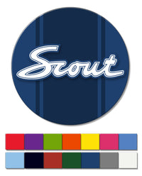 1960 - 1965 International Scout I Graphic Emblem Round Fridge Magnet