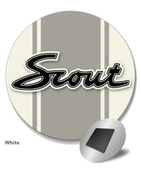 1960 - 1965 International Scout I Graphic Emblem Round Fridge Magnet