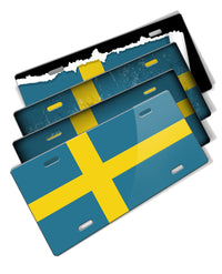 Swedish Flag Novelty License Plate