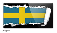 Swedish Flag Novelty License Plate