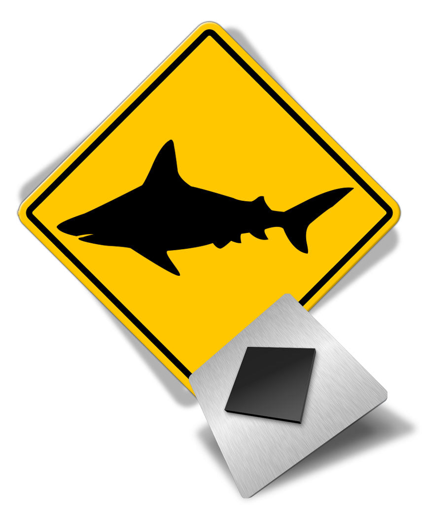 Caution Sharks - Fridge Magnet