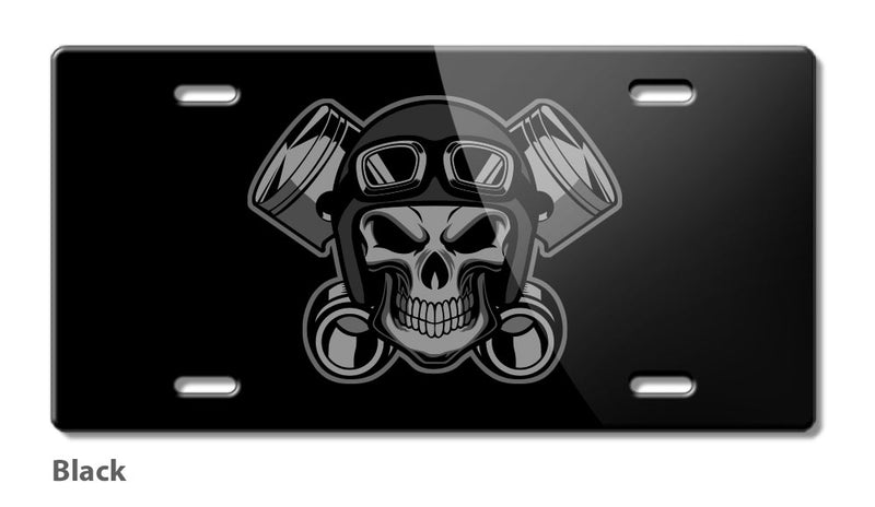 Skull with Googles Novelty License Plate