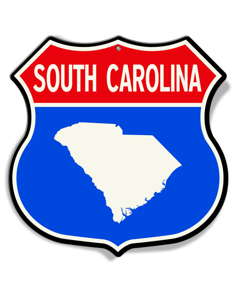 State of South Carolina Interstate - Shield Shape - Aluminum Sign