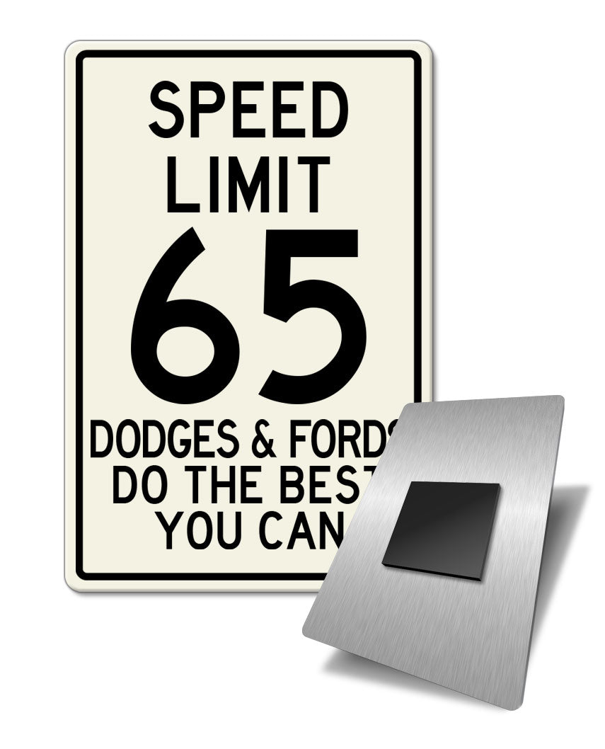 Speed Limit 65 - Chevy Owner Fridge Magnet
