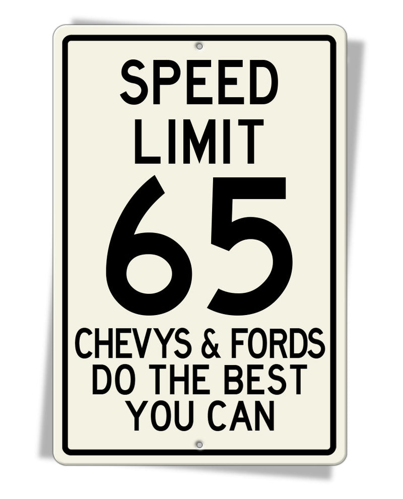 Speed Limit 65 - Dodge Owner - Aluminum Sign