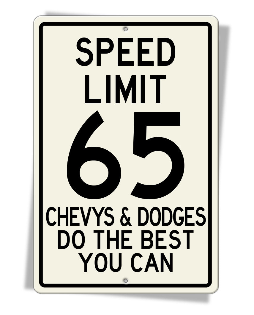 Speed Limit 65 - Ford Owner - Aluminum Sign