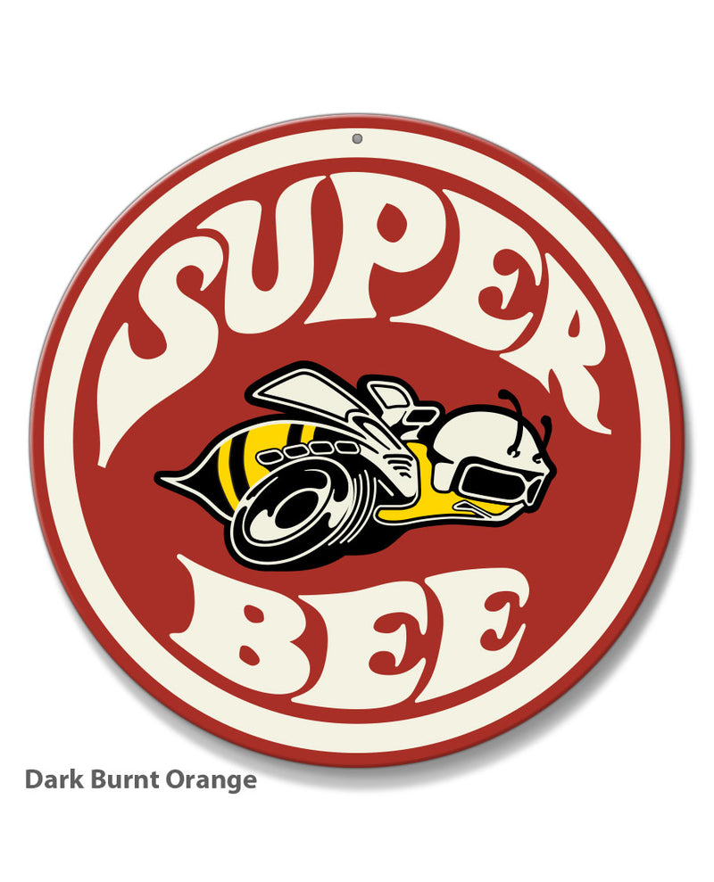 Dodge Super Bee Round Emblem Round Aluminum Sign