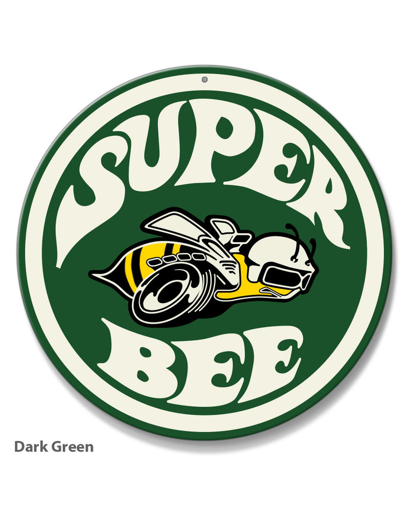 Dodge Super Bee Round Emblem Round Aluminum Sign