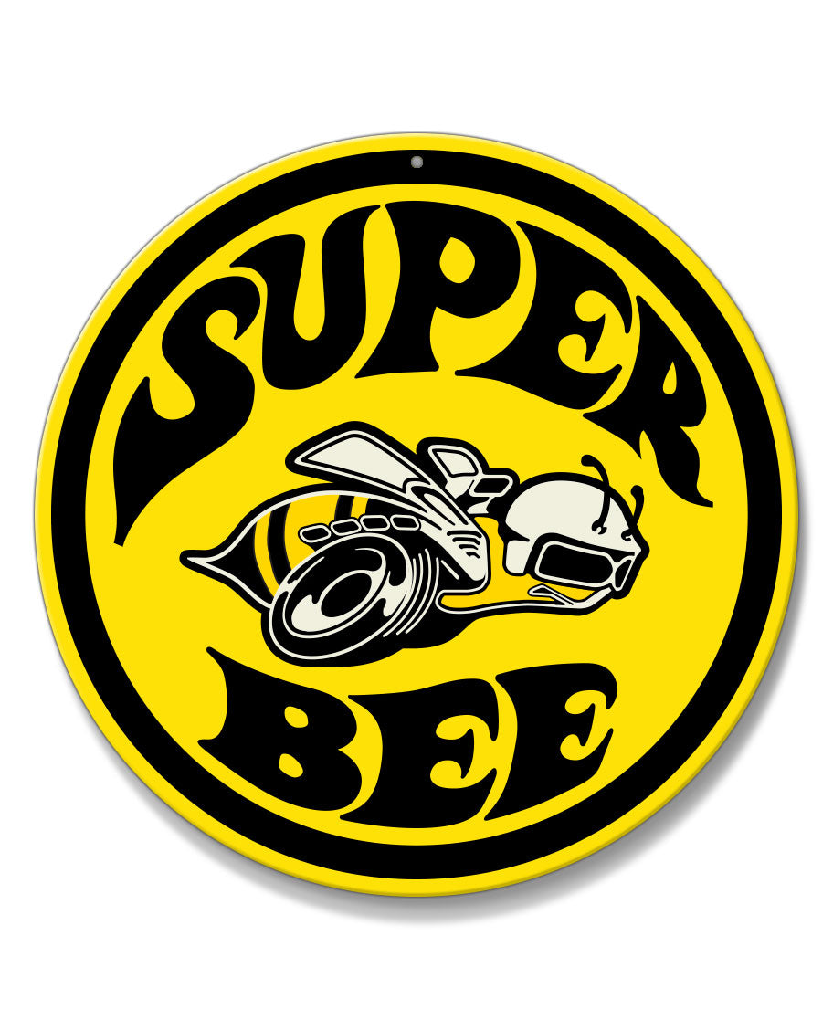 Dodge Super Bee Round Emblem Round Aluminum Sign