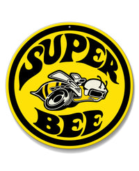 Dodge Super Bee Round Emblem Round Aluminum Sign