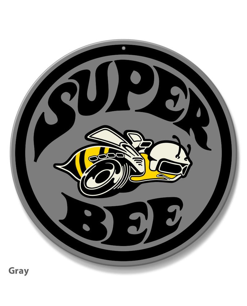 Dodge Super Bee Round Emblem Round Aluminum Sign