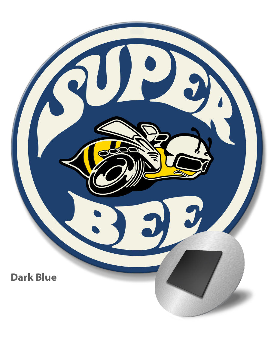 希少✨マディソンブルー ハンプトン カスタム ロゴ bee刺繍 エンブレム 白 Dodge Super Bee Round Emblem Round Fridge Magnet – Legend Lines