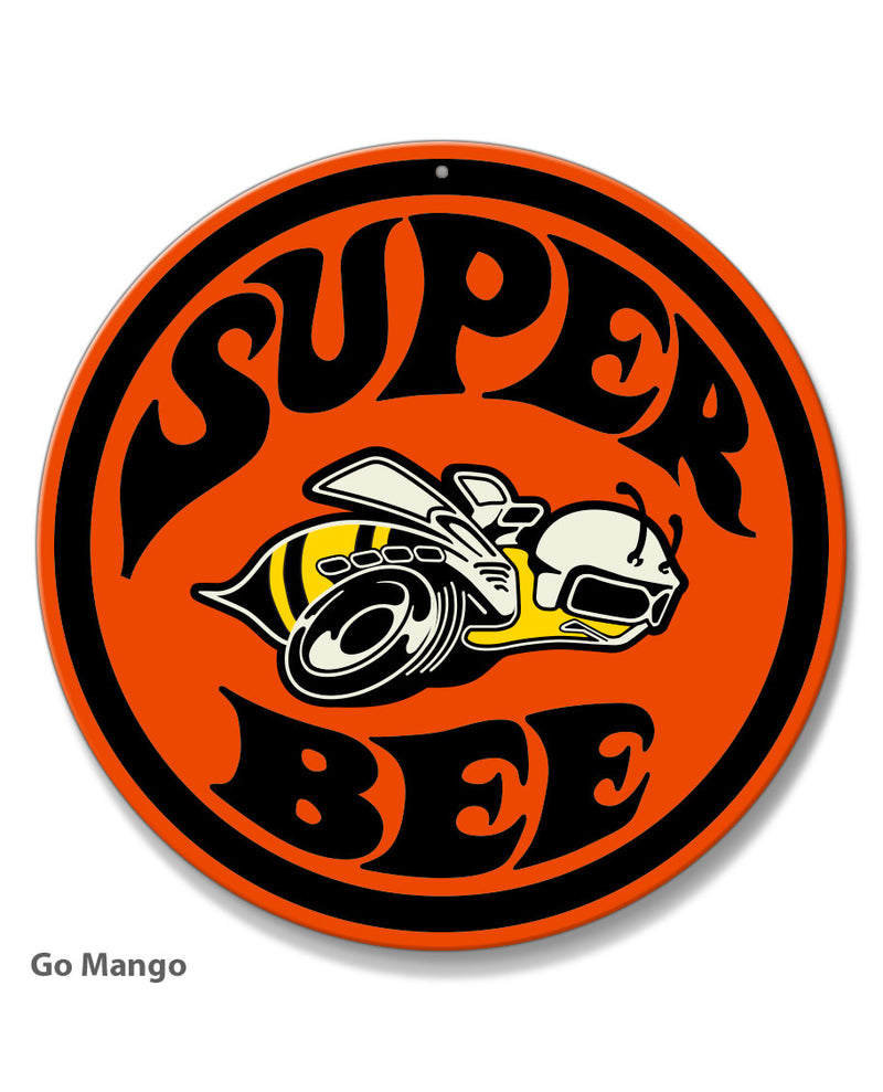 Dodge Super Bee Round Emblem Round Aluminum Sign