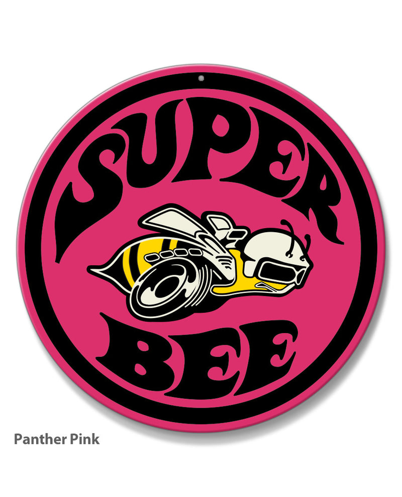 Dodge Super Bee Round Emblem Round Aluminum Sign