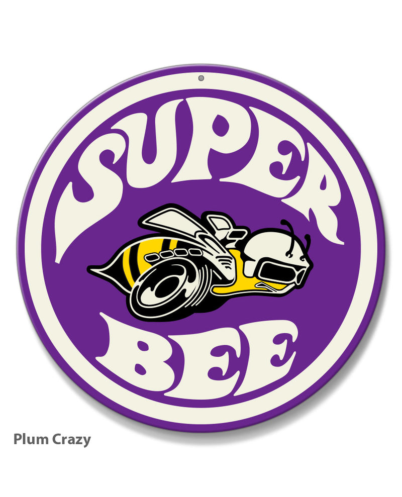 Dodge Super Bee Round Emblem Round Aluminum Sign