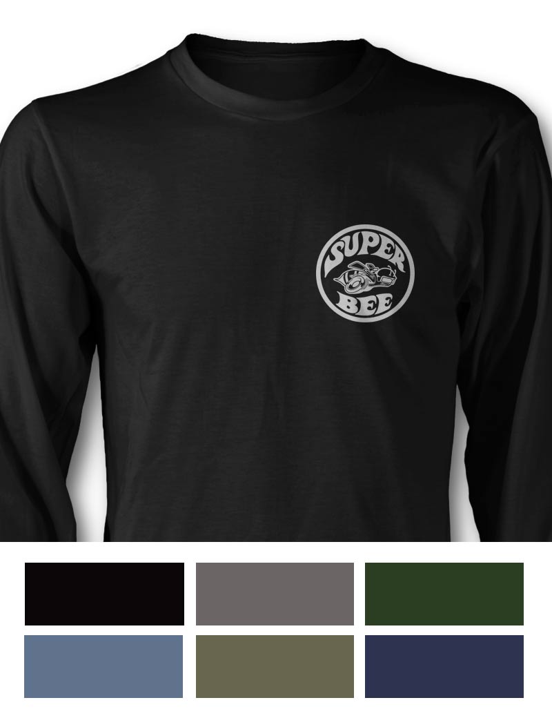 Dodge Super Bee Round Pocket Emblem T-Shirt - Long Sleeves - Emblem