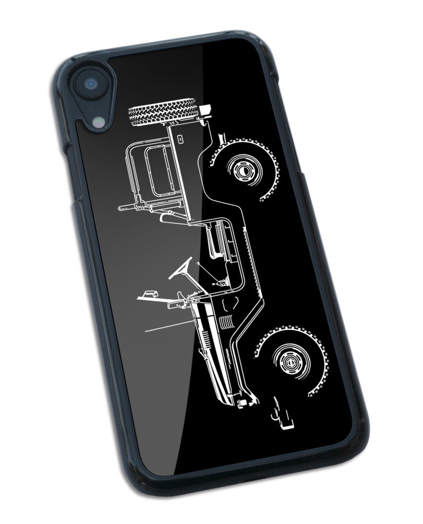 Toyota BJ40 FJ40 Land Cruiser Top Off Smartphone Case - Side View