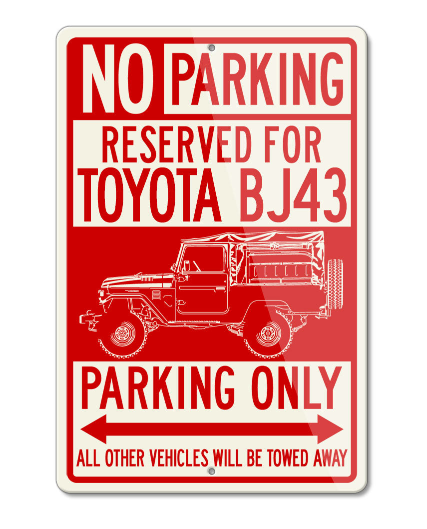 Toyota BJ43 Land Cruiser 4x4 Reserved Parking Only Sign