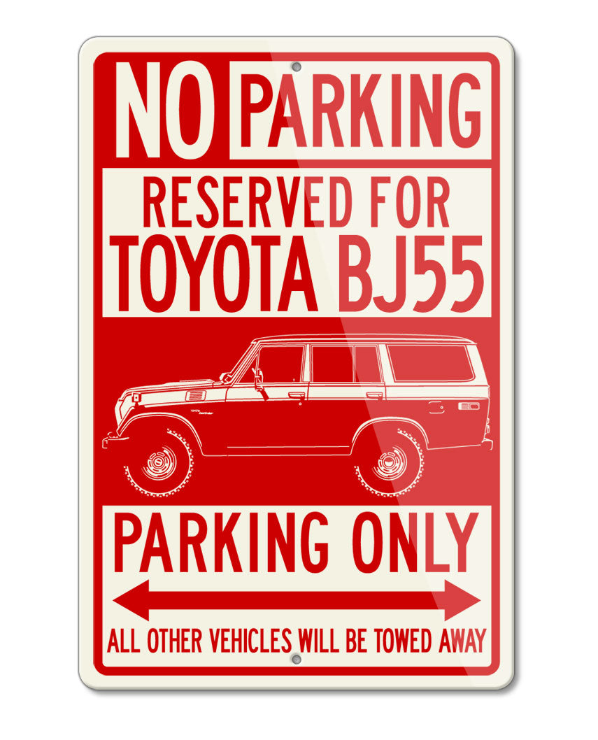 Toyota BJ55 Land Cruiser 4x4 Reserved Parking Only Sign