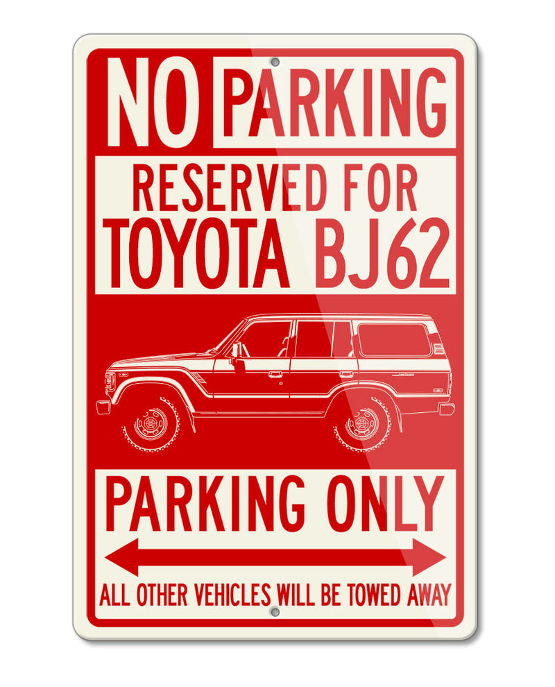 Toyota BJ62 Land Cruiser 4x4 Reserved Parking Only Sign