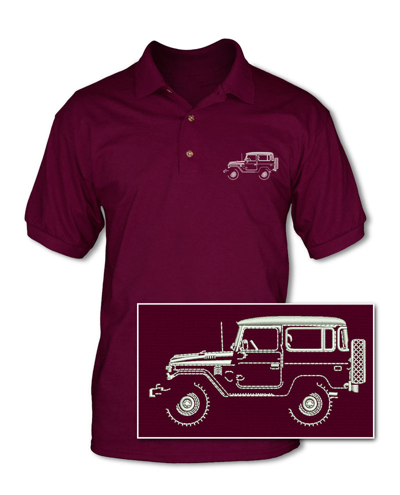 Toyota BJ40 FJ40 Land Cruiser 4x4 Adult Pique Polo Shirt - Side View