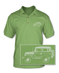 Toyota BJ40 FJ40 Land Cruiser 4x4 Adult Pique Polo Shirt - Side View