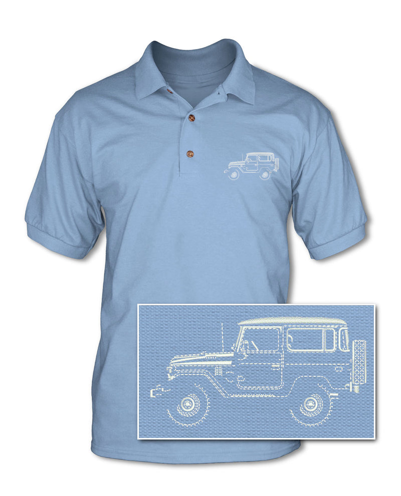 Toyota BJ40 FJ40 Land Cruiser 4x4 Adult Pique Polo Shirt - Side View