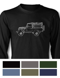 Toyota BJ43 FJ43 Land Cruiser 4x4 Long Sleeve T-Shirt - Side View