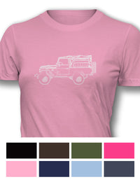 Toyota BJ43 FJ43 Land Cruiser 4x4 Women T-Shirt - Side View